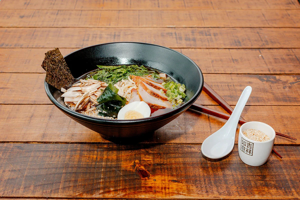 Barley Miso Ramen with White Sesame Seeds and Heisei Soy Sauce