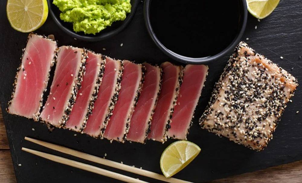 Seared Tuna Tataki with IKI Sweet Soy Dipping Sauce