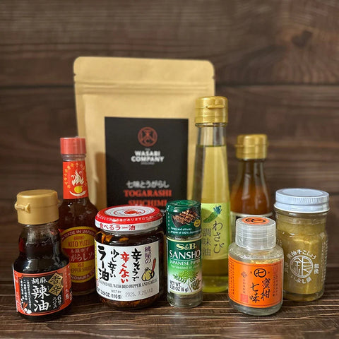 A large range of Japanese spices and kosho