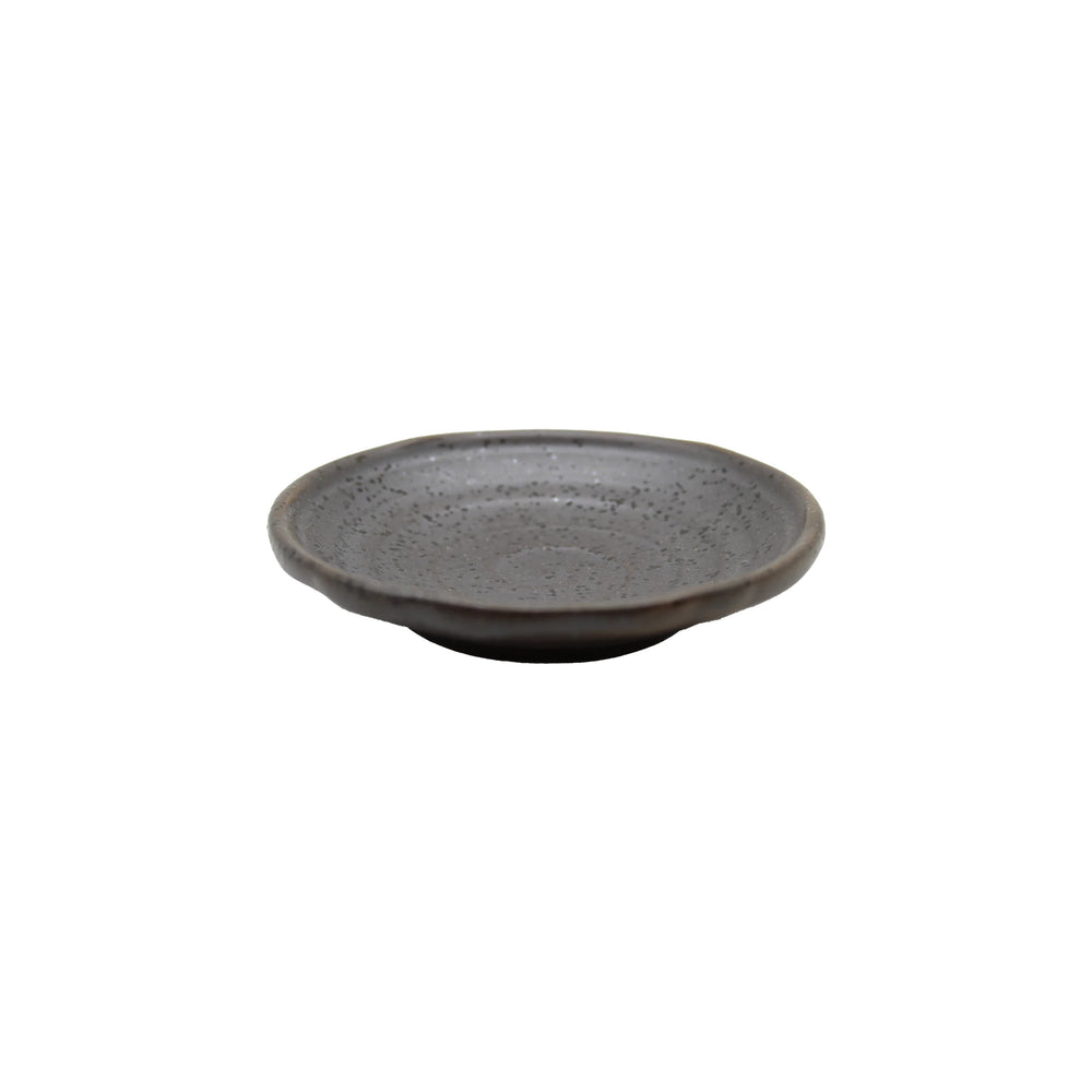 Soy Sauce Dish - Black Iga Vortex